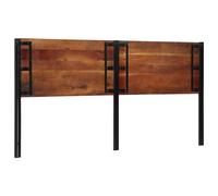 Berkfield Home Headboard 200 cm Solid Wood Reclaimed & Iron in Brown Berkfield Home Brown
