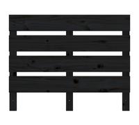 Berkfield Home Headboard Black 100x3x80 cm Solid Wood Pine | Size: 100 x 3 x 80 cm Berkfield Home Black 100 x 3 x 80 cm