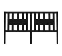 Berkfield Home Headboard Black 206x4x100 cm Solid Wood Pine | Size: 206 x 4 x 100 cm Berkfield Home Black 206 x 4 x 100 cm