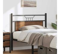 Berkfield Home Headboard Brown Oak 107 cm Engineered Wood & Steel Berkfield Home Brown