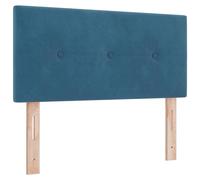 Berkfield Home Headboard Button Tufted Dark Blue 100 cm Velvet Berkfield Home Blue