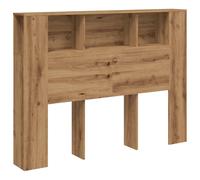 Berkfield Home Headboard Cabinet Artisan Oak 140x18.5x102.5 cm Engineered Wood in Brown Berkfield Home Brown 140x18.5x102.5 cm