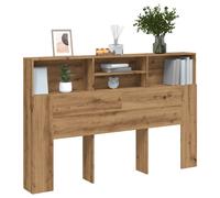 Berkfield Home Headboard Cabinet Artisan Oak 160x19x103.5 cm Engineered Wood in Brown Berkfield Home Brown 160x19x103.5 cm