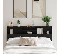Berkfield Home Headboard Cabinet Black Oak 180x19x103, 5 cm Berkfield Home Black