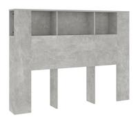 Berkfield Home Headboard Cabinet Concrete Grey 140x18.5x104.5 cm Berkfield Home Grey 140x18.5x104.5 cm