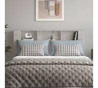Berkfield Home Headboard Cabinet Concrete Grey 180x18.5x104.5 cm Berkfield Home Grey 180x18.5x104.5 cm