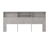 Berkfield Home Headboard Cabinet Concrete Grey 220x19x103.5 cm Berkfield Home Grey 220x19x103.5 cm