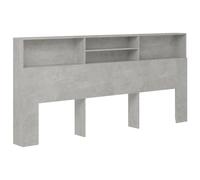 Berkfield Home Headboard Cabinet Concrete Grey 220x19x103.5 cm Berkfield Home Grey 220x19x103.5 cm