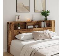 Berkfield Home Headboard Cabinet Old Wood 200x18.5x102.5 cm Engineered Wood in Brown Berkfield Home Brown 200x18.5x102.5 cm