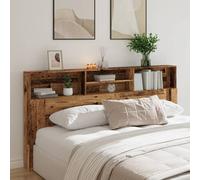 Berkfield Home Headboard Cabinet Old Wood 200x19x103.5 cm Engineered Wood in Brown Berkfield Home Brown 200x19x103.5 cm