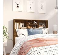 Berkfield Home Headboard Cabinet Smoked Oak 120x19x103.5 cm in Brown Berkfield Home Brown 120x19x103.5 cm