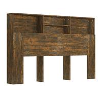 Berkfield Home Headboard Cabinet Smoked Oak 160x19x103.5 cm in Brown Berkfield Home Brown 160x19x103.5 cm
