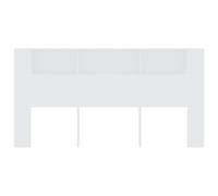 Berkfield Home Headboard Cabinet White 200x18.5x104.5 cm Berkfield Home White 200x18.5x104.5 cm