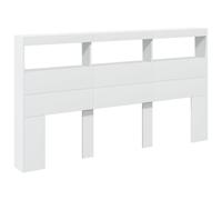 Berkfield Home Headboard Cabinet with LED White 180x17x102 cm | Size: 180 x 17 x 102 cm Berkfield Home White 180 x 17 x 102 cm