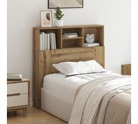 Berkfield Home Headboard Cabinet with Shelf Artisan oak 100 x 19 x 103.5 cm in Brown Berkfield Home Brown 100 x 19 x 103.5 cm