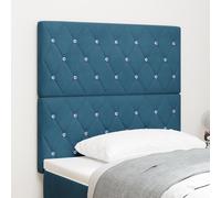 Berkfield Home Headboard Crystal Button Tufted Dark Blue 100 cm Velvet in Light Grey Berkfield Home Light Grey