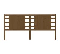 Berkfield Home Headboard Honey Brown 126x4x100 cm Solid Wood Pine | Size: 126 x 4 x 100 cm Berkfield Home Brown 126 x 4 x 100 cm