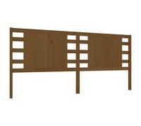 Berkfield Home Headboard Honey Brown 126x4x100 cm Solid Wood Pine | Size: 126 x 4 x 100 cm Berkfield Home Brown 126 x 4 x 100 cm