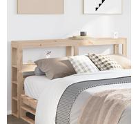 Berkfield Home Headboard with Shelves 160 cm Solid Wood Pine in Brown Berkfield Home Brown