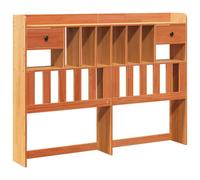 Berkfield Home Headboard with Storage Wax Brown 160 cm Solid Wood Pine Berkfield Home Brown