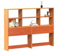 Berkfield Home Headboard with Storage Wax Brown 160 cm Solid Wood Pine Berkfield Home Brown