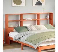 Berkfield Home Headboard with Storage Wax Brown 200 cm Solid Wood Pine Berkfield Home Brown