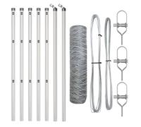 Berkfield Home Hexagon Fence 0.5x10 m Galvanised Steel in Silver Berkfield Home Silver