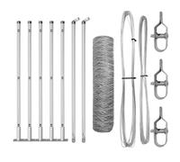 Berkfield Home Hexagon Fence 0.5x10 m Galvanised Steel in Silver Berkfield Home Silver