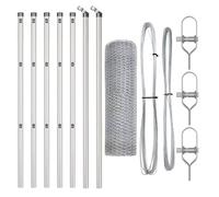 Berkfield Home Hexagon Fence 0.5x10 m Galvanised Steel in Silver Berkfield Home Silver