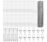 Berkfield Home Hexagon Fence 0.5x100 m Galvanized Steel in Silver Berkfield Home Silver