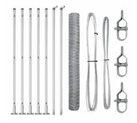 Berkfield Home Hexagon Fence 1.2x10 m Galvanised Steel in Silver Berkfield Home Silver