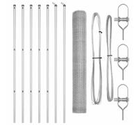 Berkfield Home Hexagon Fence 1.4x10 m Galvanised Steel in Silver Berkfield Home Silver