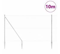 Berkfield Home Hexagon Fence 1.5x10 m Galvanised Steel in Silver Berkfield Home Silver