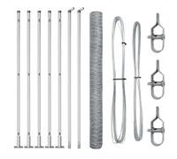 Berkfield Home Hexagon Fence 1, 6x10 m Galvanised Steel in Silver Berkfield Home Silver