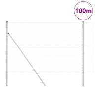 Berkfield Home Hexagon Fence 1.6x100 m Galvanised Steel in Silver Berkfield Home Silver