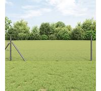 Berkfield Home Hexagon Fence Grey 0.5x10 m Steel Berkfield Home Grey