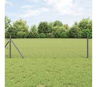 Berkfield Home Hexagon Fence Grey 0.5x10 m Steel Berkfield Home Grey
