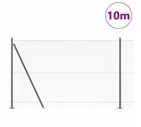 Berkfield Home Hexagon Fence Grey 1.4x10 m Steel Berkfield Home Grey