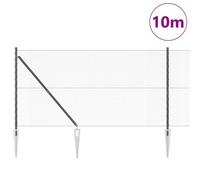 Berkfield Home Hexagon Fence Grey 1.4x10 m Steel Berkfield Home Grey