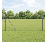 Berkfield Home Hexagon Fence Grey 1.4x10 m Steel Berkfield Home Grey