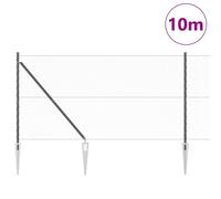 Berkfield Home Hexagon Fence Grey 1.4x10 m Steel Berkfield Home Grey