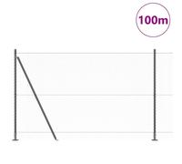 Berkfield Home Hexagon Fence Grey 1.4x100 m Steel Berkfield Home Grey