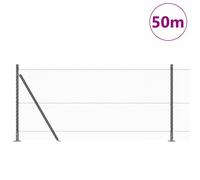 Berkfield Home Hexagon Fence Grey 1x50 m Steel Berkfield Home Grey