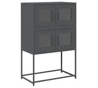 Berkfield Home Highboard Anthracite 68x39x107 cm Steel in Dark Grey | Size: 68 x 39 x 107 cm Berkfield Home Dark Grey 68 x 39 x 107 cm