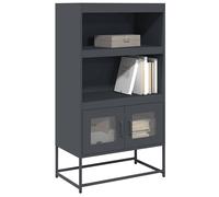 Berkfield Home Highboard Anthracite 68x39x123 cm Steel in Black | Size: 68 x 39 x 123 cm Berkfield Home Black 68 x 39 x 123 cm