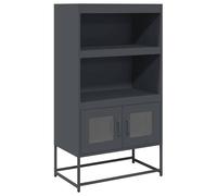 Berkfield Home Highboard Anthracite 68x39x123 cm Steel in Charcoal | Size: 68 x 39 x 123 cm Berkfield Home Charcoal 68 x 39 x 123 cm