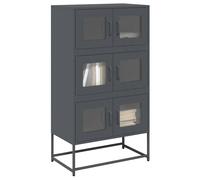 Berkfield Home Highboard Anthracite 68x39x123 cm Steel in Dark Grey | Size: 68 x 39 x 123 cm Berkfield Home Dark Grey 68 x 39 x 123 cm
