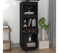 Berkfield Home Highboard Black 34x40x108, 5 cm Solid Wood Pine Berkfield Home Black
