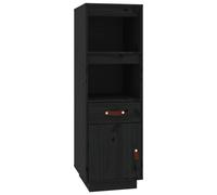 Berkfield Home Highboard Black 34x40x108, 5 cm Solid Wood Pine Berkfield Home Black