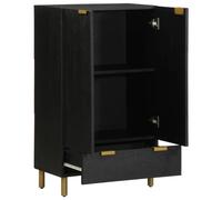 Berkfield Home Highboard Black 60x33x100 cm Engineered Wood | Size: 60 x 33 x 100 cm Berkfield Home Black 60 x 33 x 100 cm